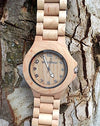Wooden Watch Made From Canadian Maple Wood (Round)