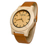 Wooden Watch Made From Canadian Maple Wood (Leather)